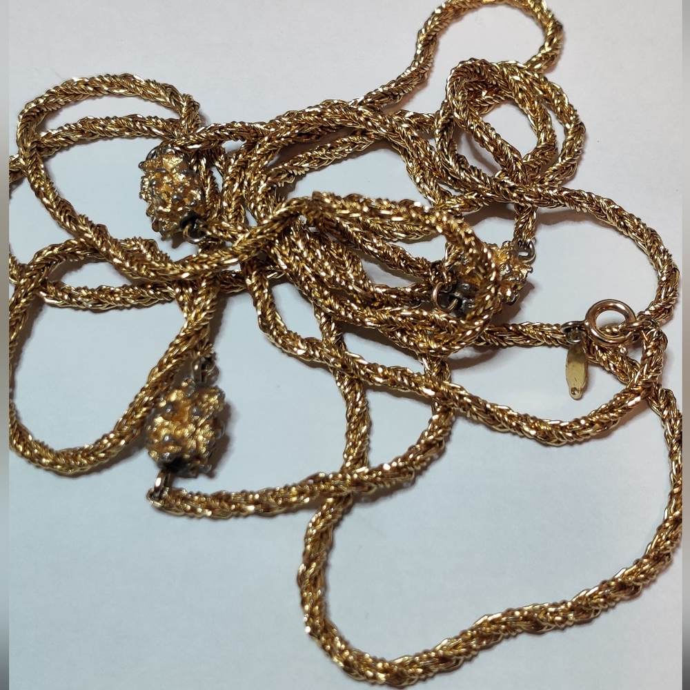 Dior by Grosse 1970 Ultra Long Twist Curb Chain Necklace